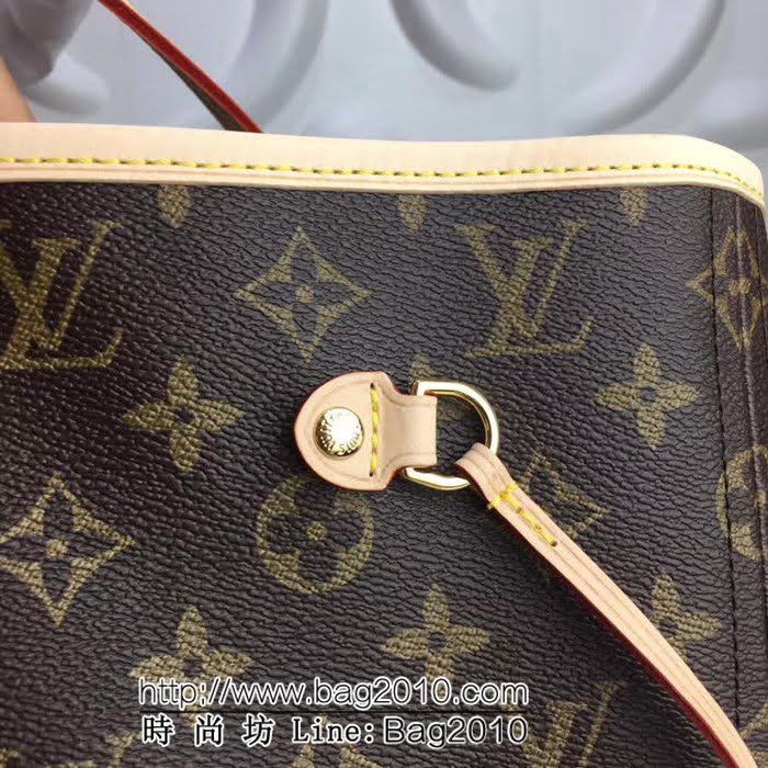 路易威登LV頂級原單M40995老花配杏裏 Neverfull 經典手袋 可單獨作為手拿包 YDH1517